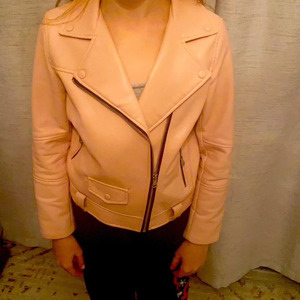Zara pale pink plethora jacket in a size 1012